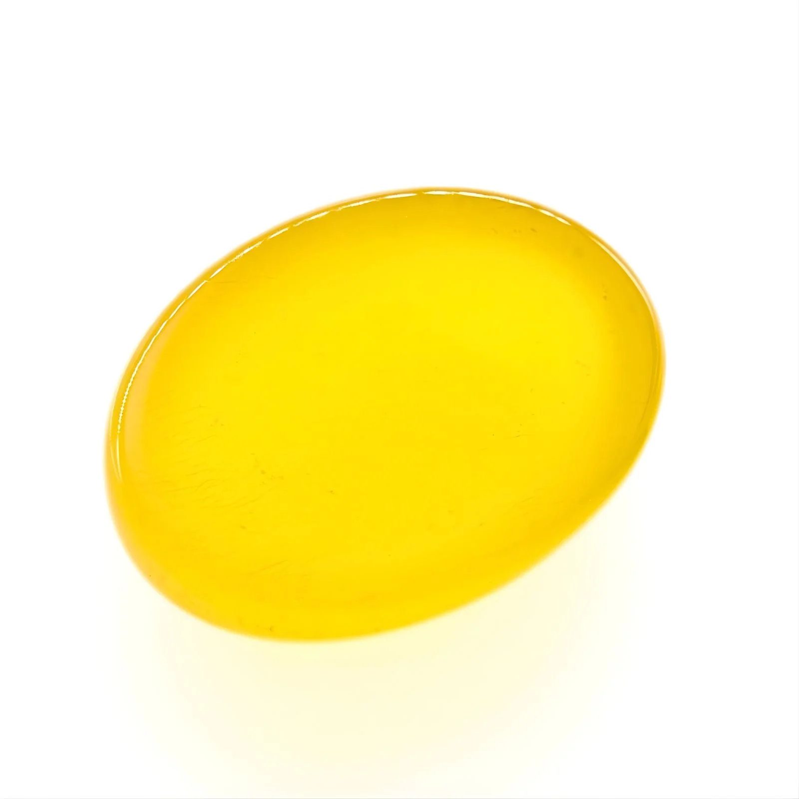 11.5Ct Vibrant Yellow Agate Oval Cabochon Collector Gem - Image 4