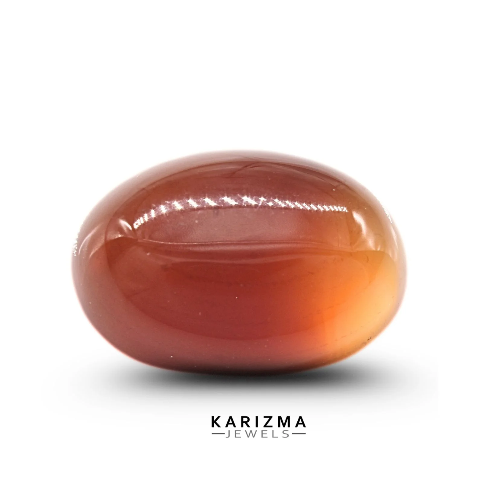 12.2Ct Genuine Natural Orange Agate (Hakik) Oval Gemstone - Image 2