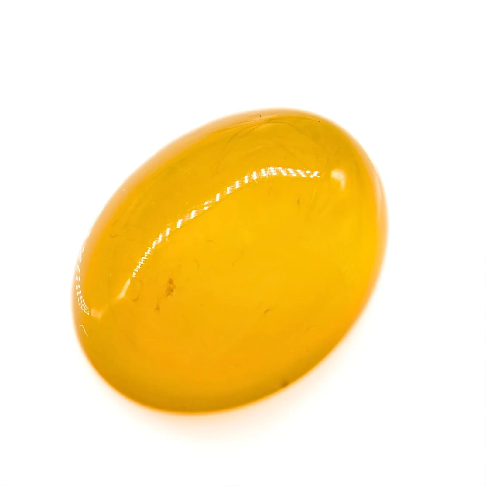 12.4Ct Natural Yellow Agate (Hakik) Oval Cut Loose Stone for Custom Jewelry - Image 2