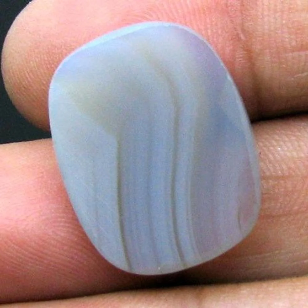 13.6Ct Natural White Agate Loose Stone for Jewelry Design - Image 3
