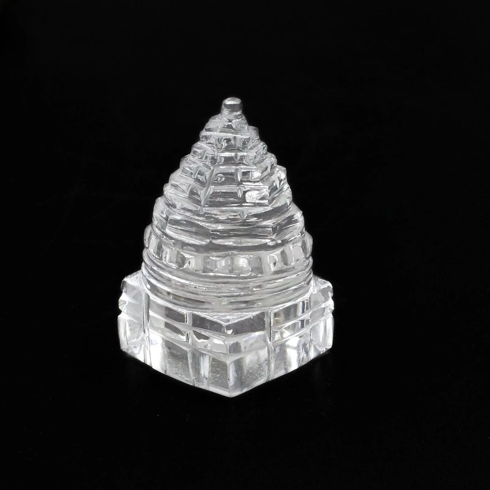 149CT Natural White Crystal Heaven Sphetic Shree Yantra - Religious Meditation - Image 2
