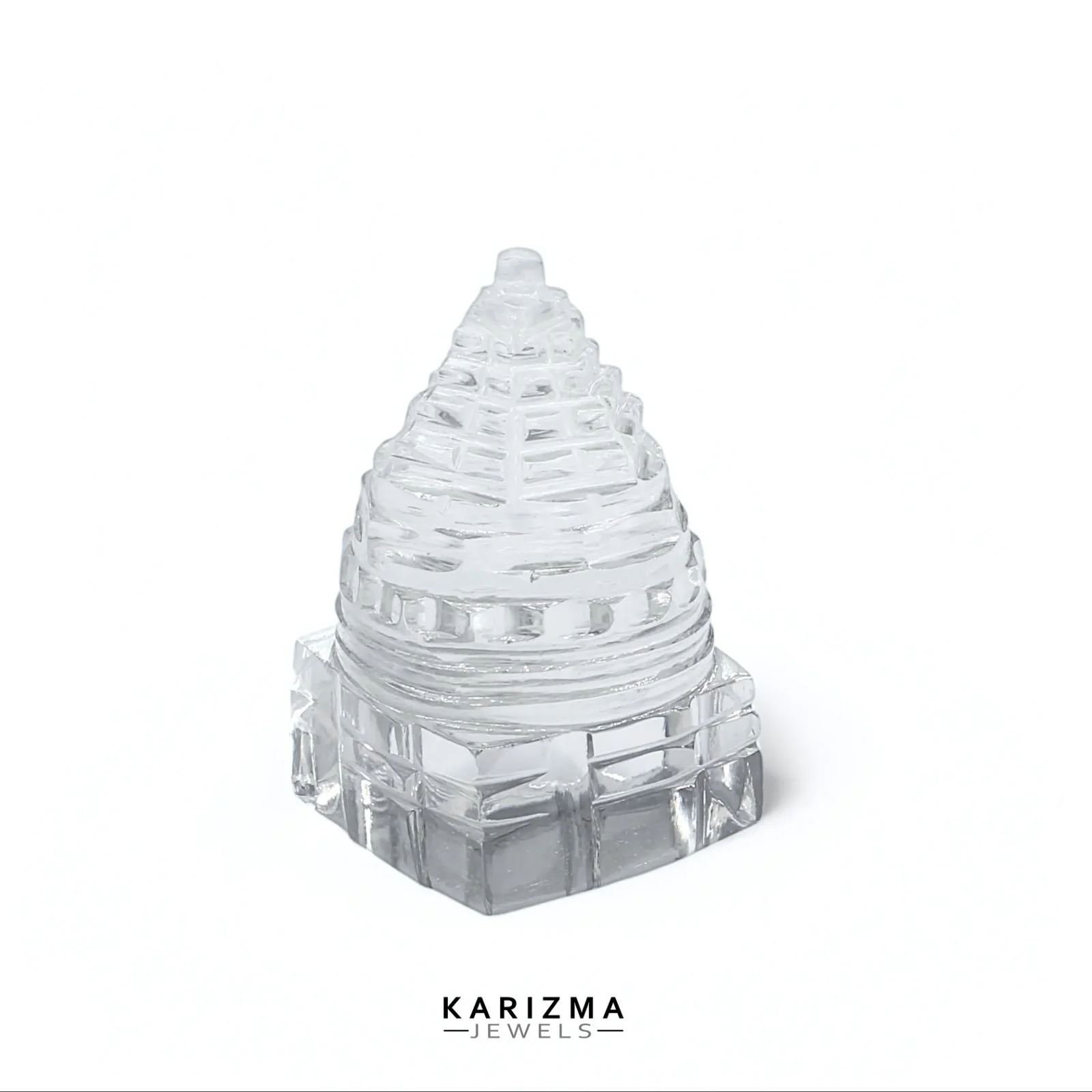 149CT Natural White Crystal Heaven Sphetic Shree Yantra - Religious Meditation - Image 3