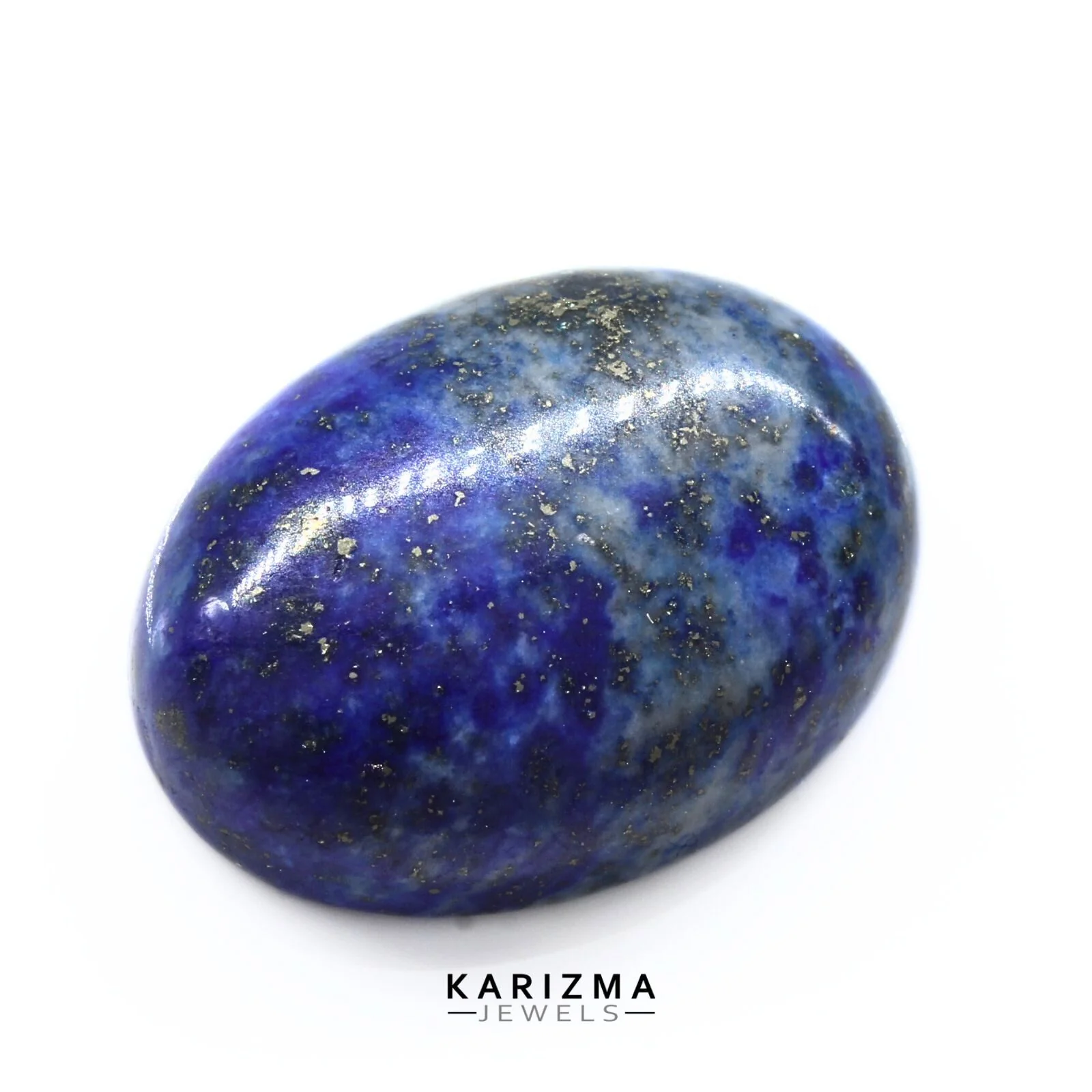 15.5Ct Natural Deep Blue Lapis Lazuli Oval Cabochon Gemstone - Image 3