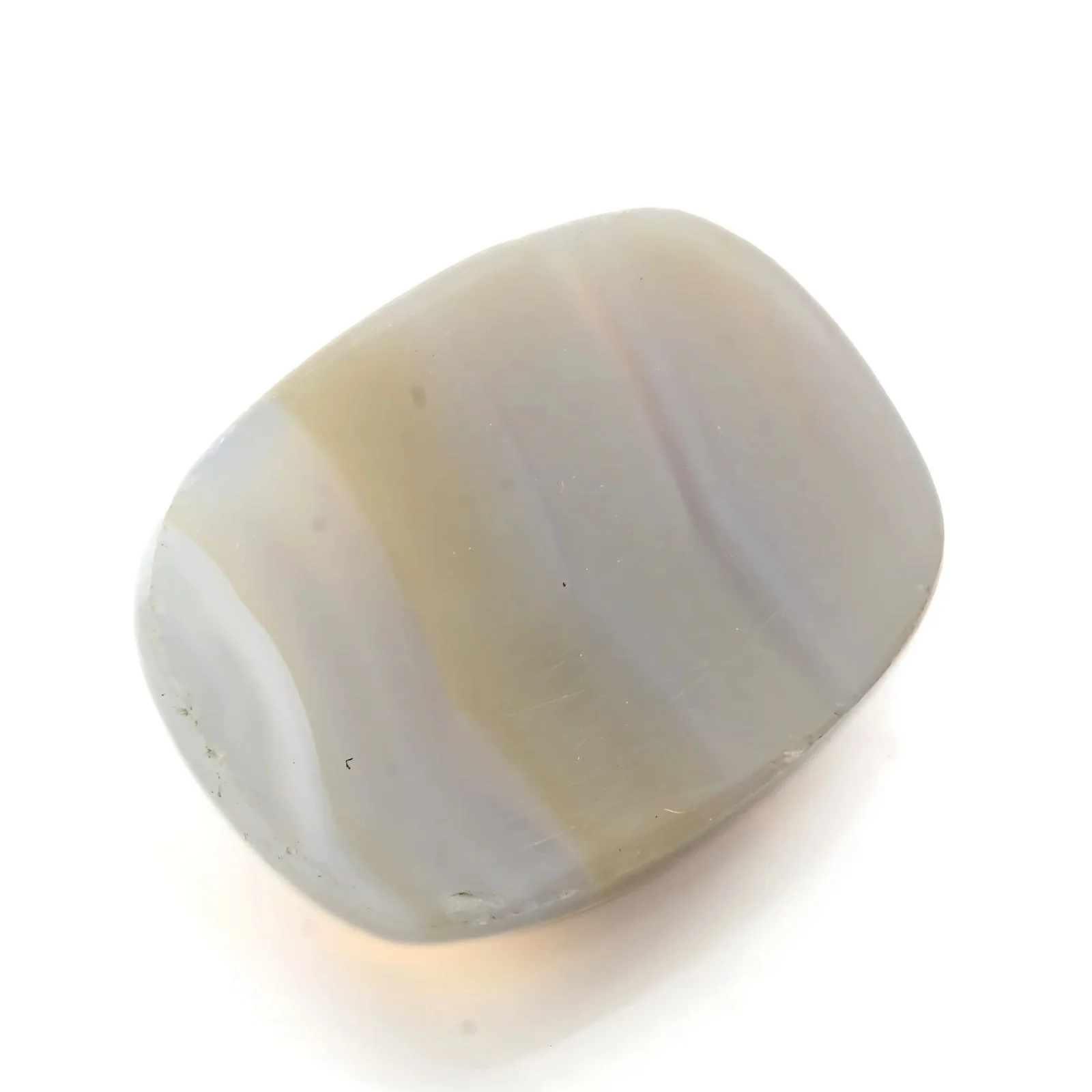 16.3Ct Carat White Agate Cushion Checkerboard Faceted Stone - Image 6