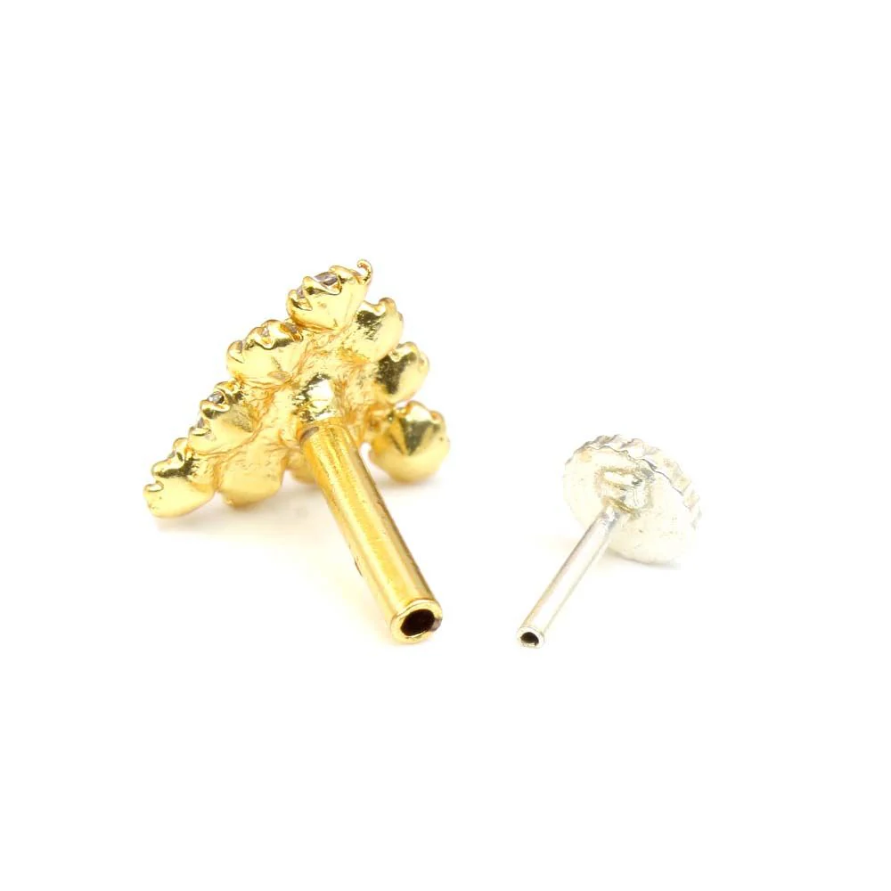 16g Triglow design nose pin - Image 3