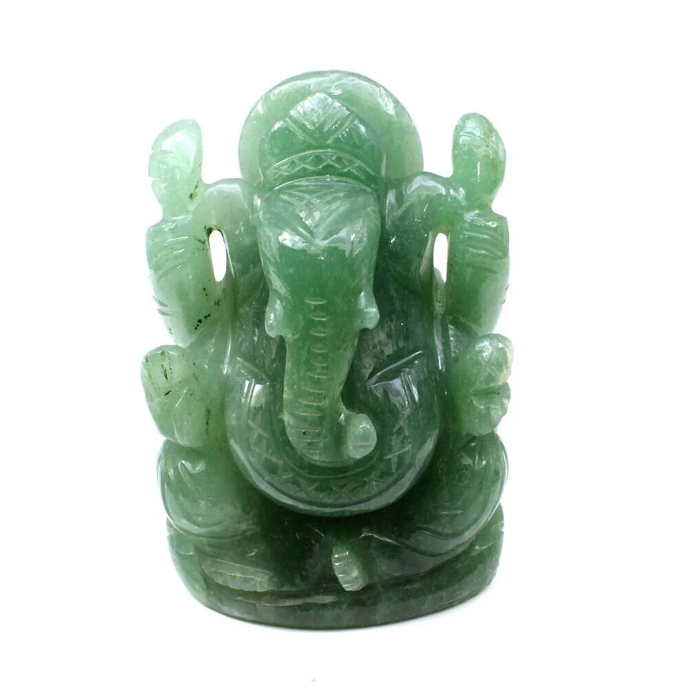 1710Ct Natural Jade Carved Lord Ganesha – Massive Imperial Green Idol