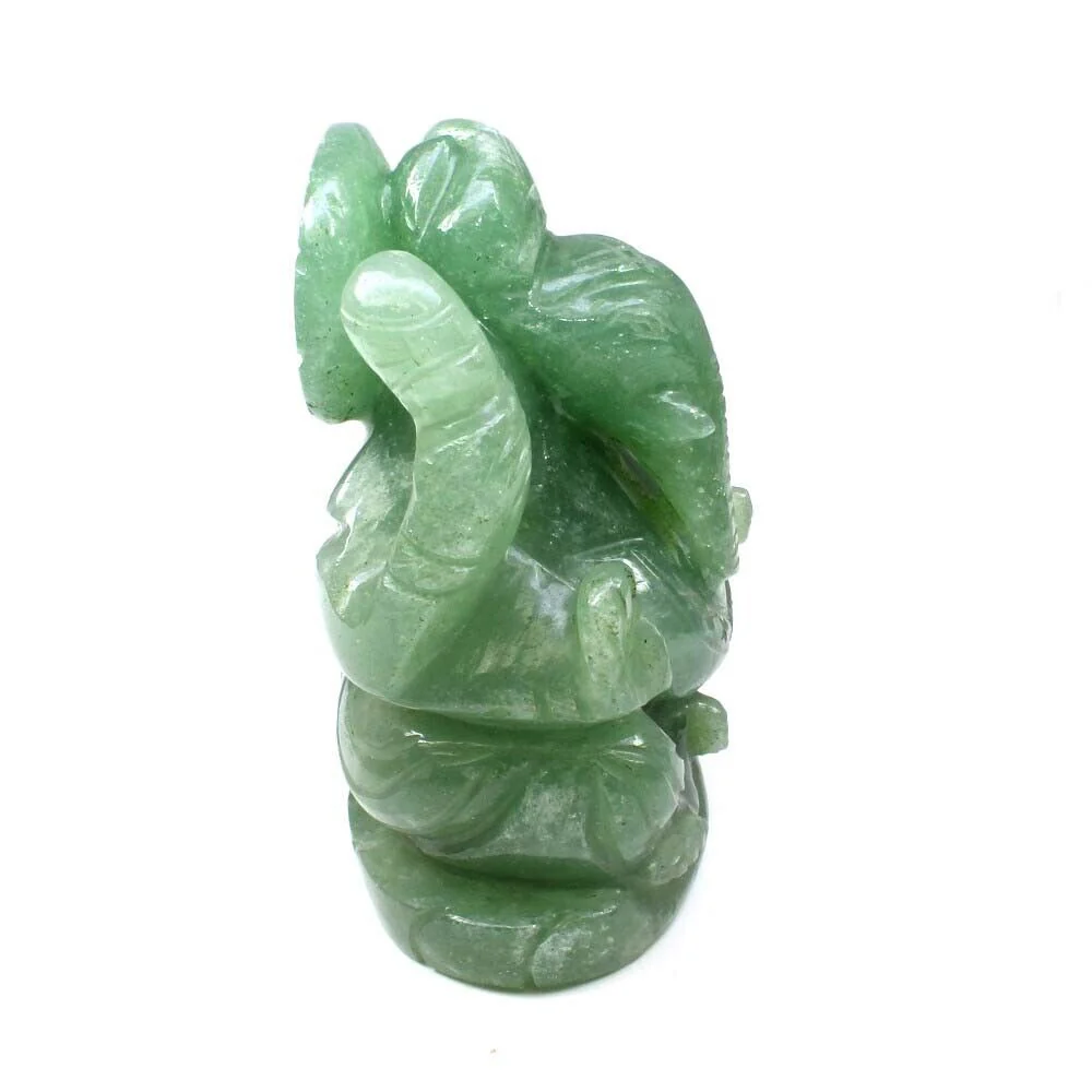 1710Ct Natural Jade Carved Lord Ganesha – Massive Imperial Green Idol - Image 3