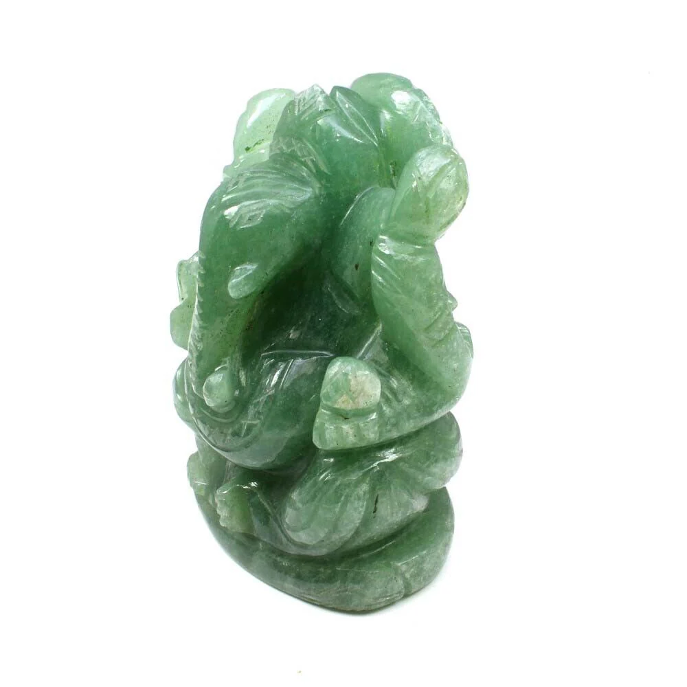 1710Ct Natural Jade Carved Lord Ganesha – Massive Imperial Green Idol - Image 4