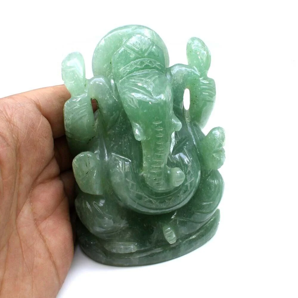 1710Ct Natural Jade Carved Lord Ganesha – Massive Imperial Green Idol - Image 7