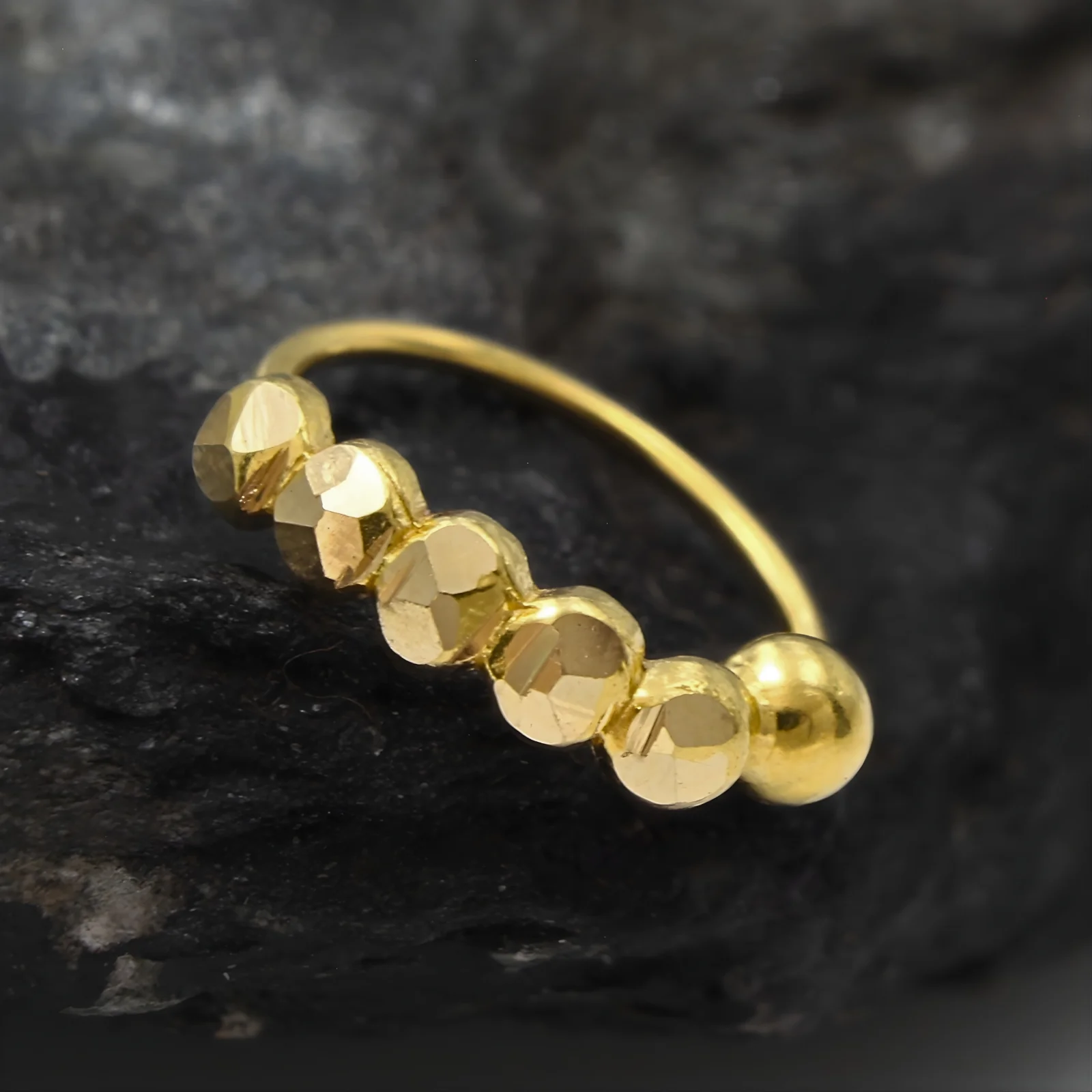 18K Real Gold Nose ring Indian Women Authentic Nose Hoop Ring 22g