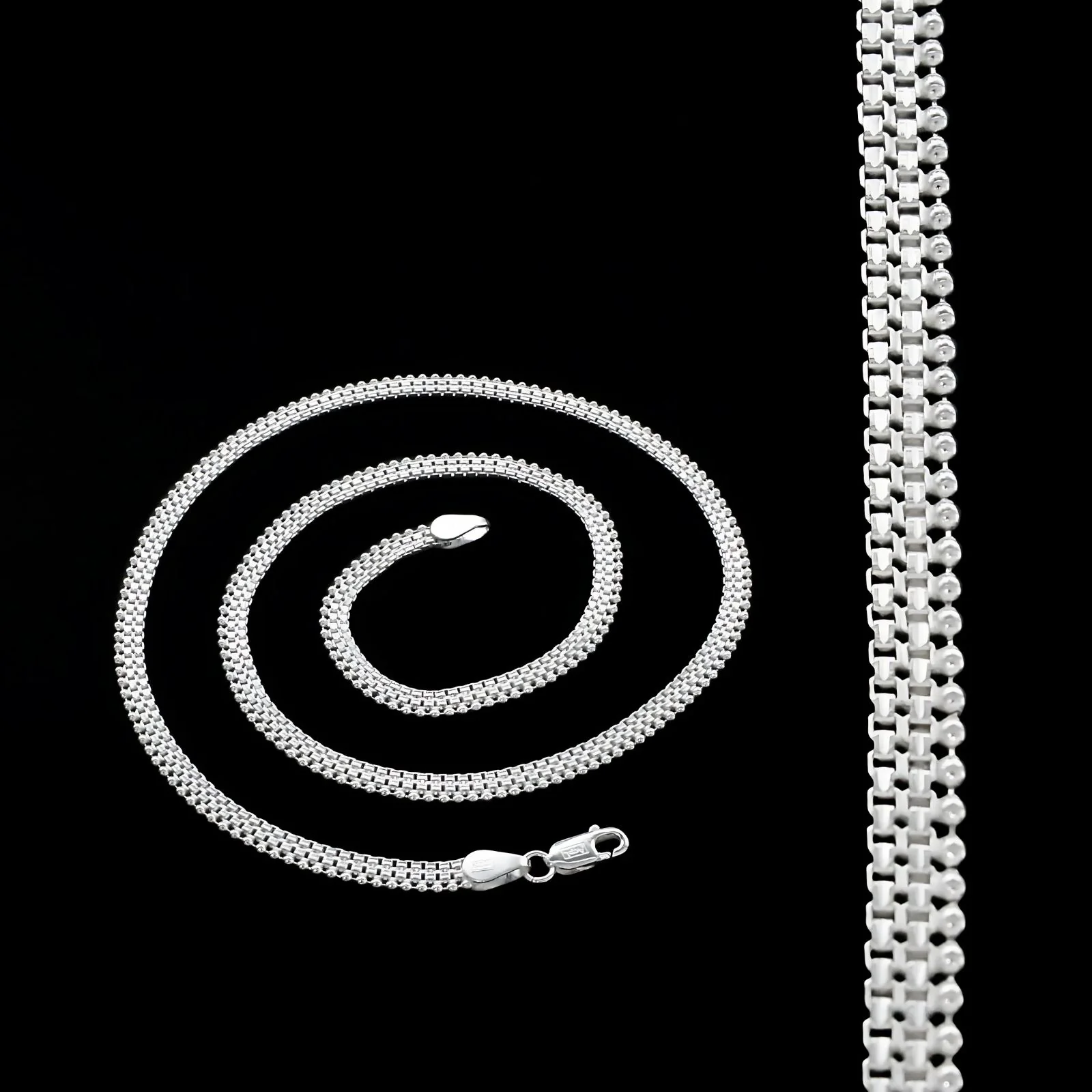 20" Handmade  925 Sterling Silver Unisex Excellent Neck Chain - Image 3