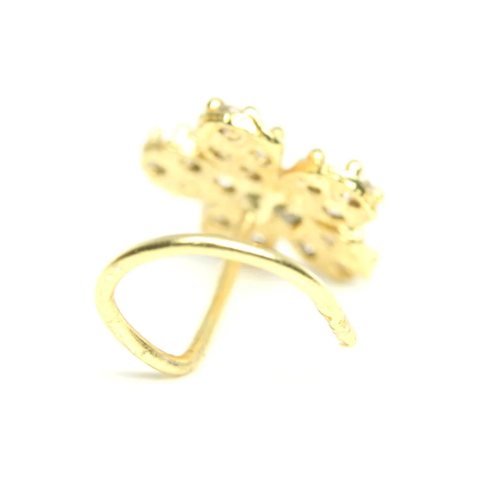 2pc Set floral square Nose piercing stud - Image 5