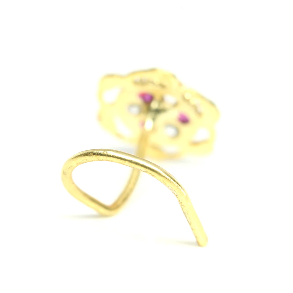2pc Set Floral Wheel style Nose Pin - Image 3