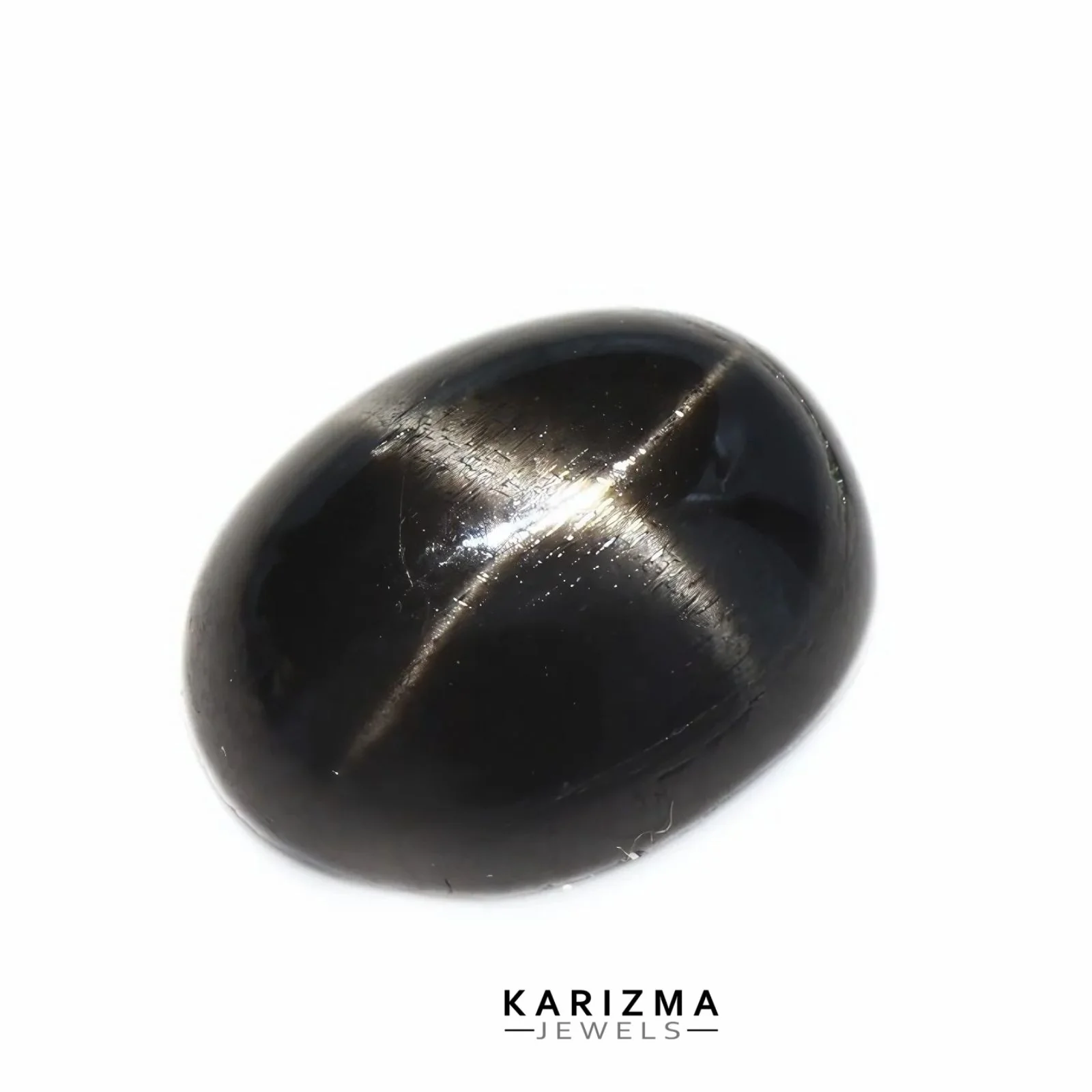 3.05Ct Natural Black Star Oval Gemstone