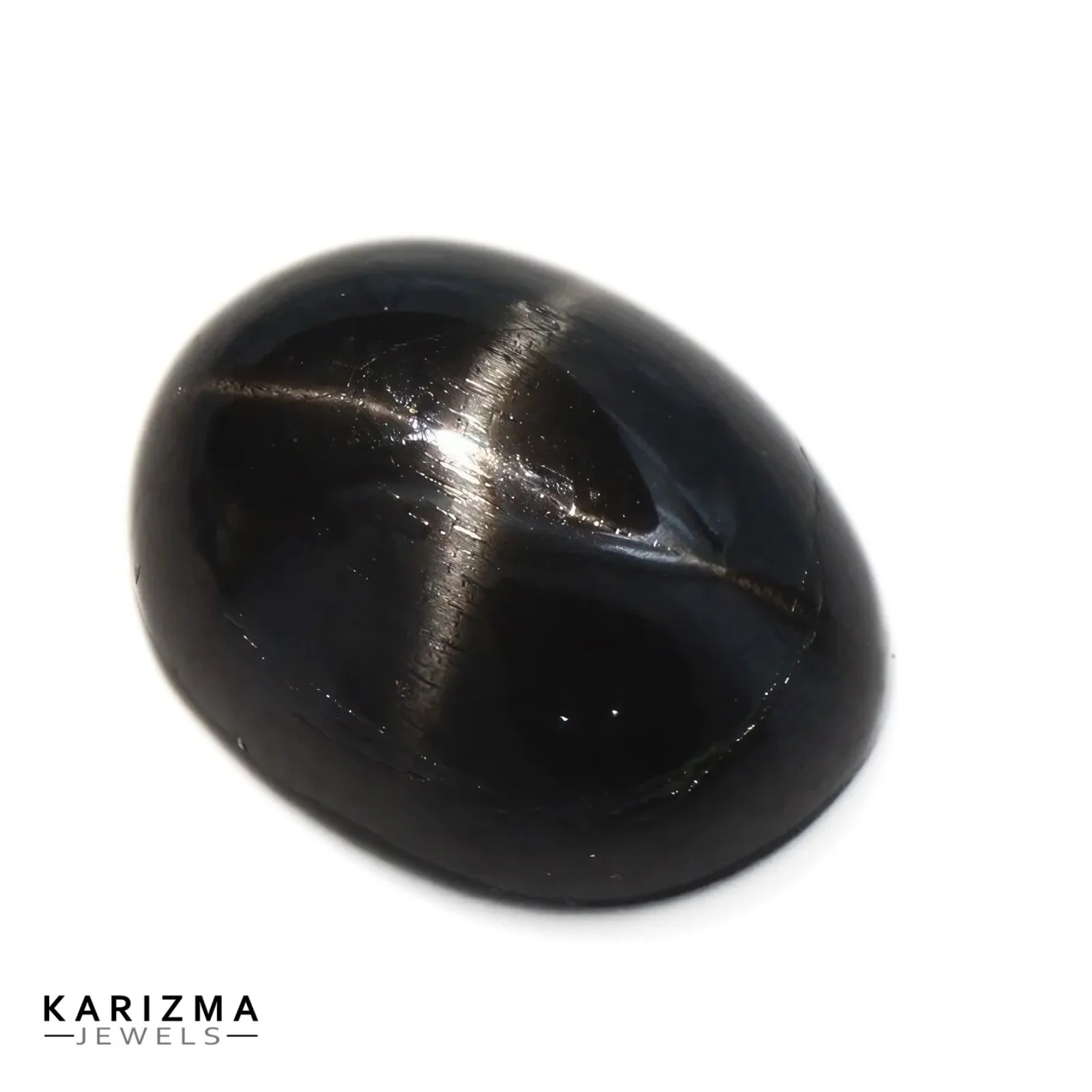 3.05Ct Natural Black Star Oval Gemstone - Image 3