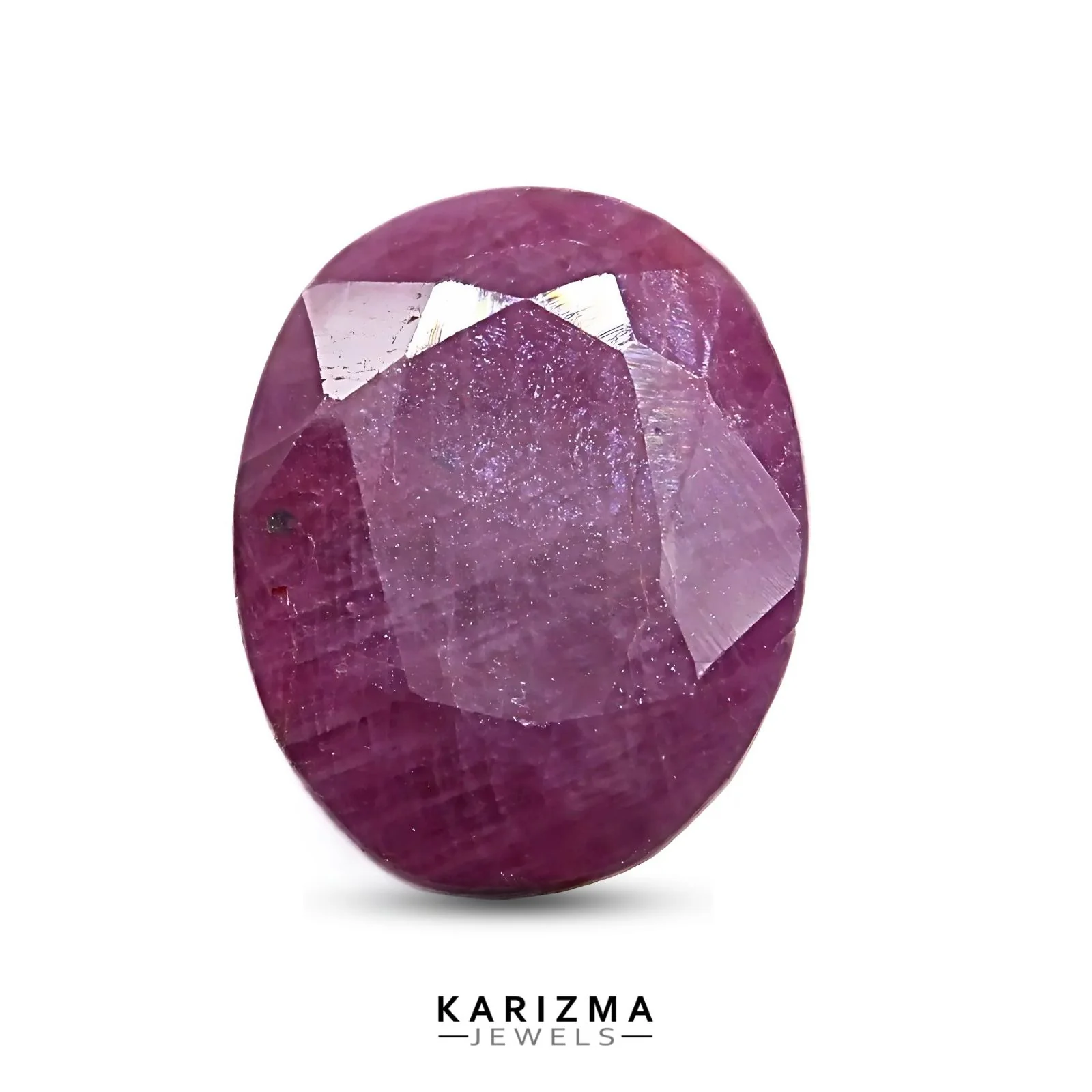 3.5Ct Natural Purplish Red Ruby Oval Gemstone