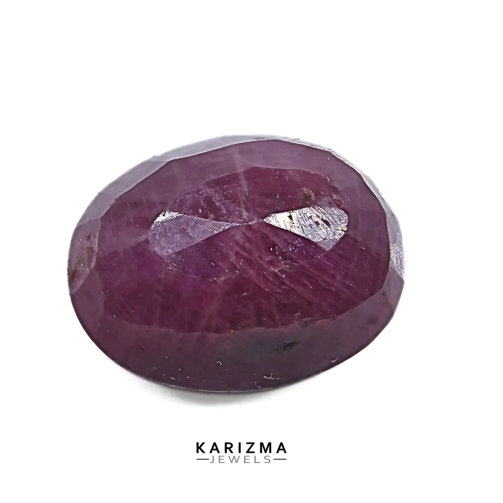 3.5Ct Natural Purplish Red Ruby Oval Gemstone - Image 3