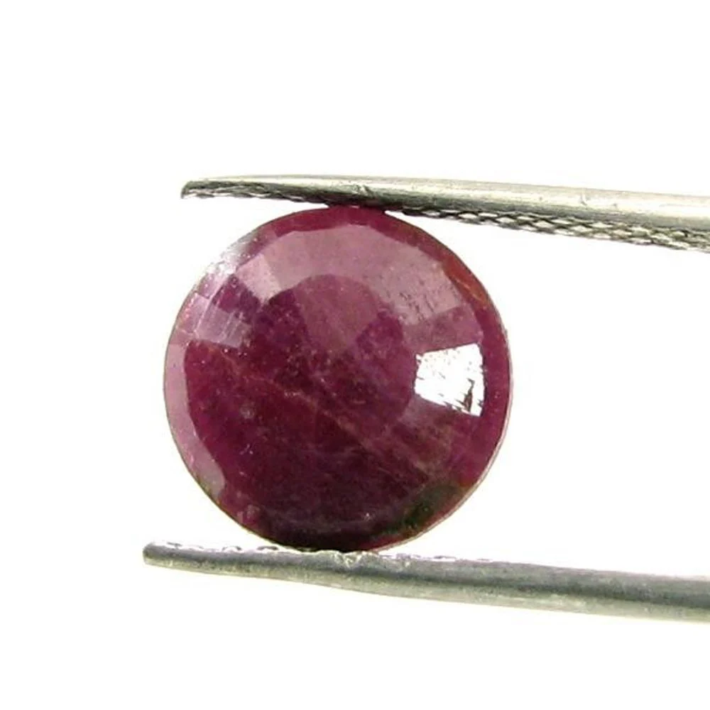 3.6Ct Natural Untreated Ruby Manik Round Shape Gemstone - Image 3