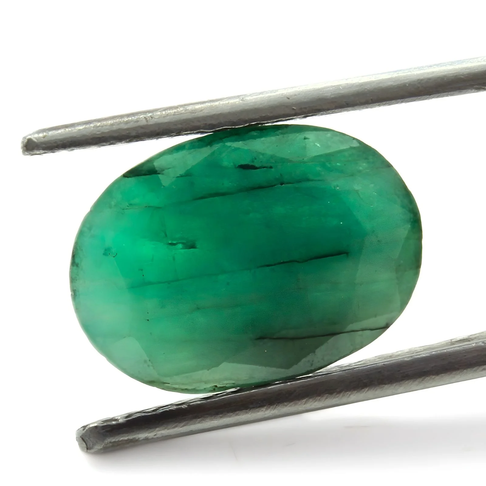3.7Ct Natural Green Emerald Oval Healing Gemstone