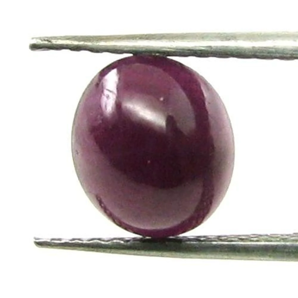3Ct Natural Ruby Oval Cabochon Vedic Astrology Gemstone