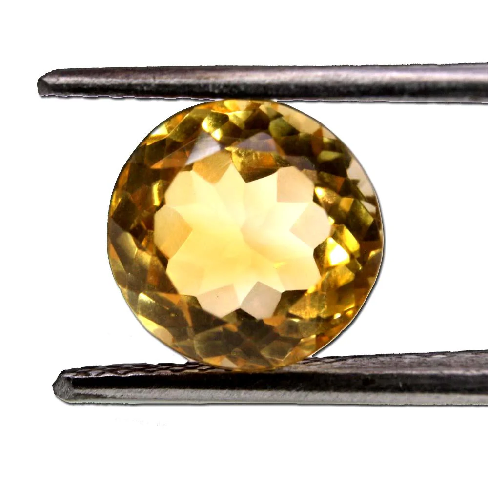 4.4Ct Natural Yellow Citrine Round Gemstone - Image 2