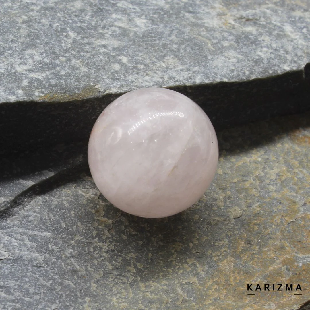40.9Ct Soft Pink Rose Quartz Cabochon Ball Gemstone