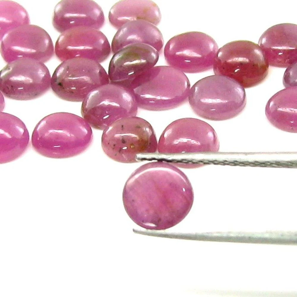 40 Piece Natural Ruby Round Cabochon Gemstone Lot – 48.9 Ct - Image 4