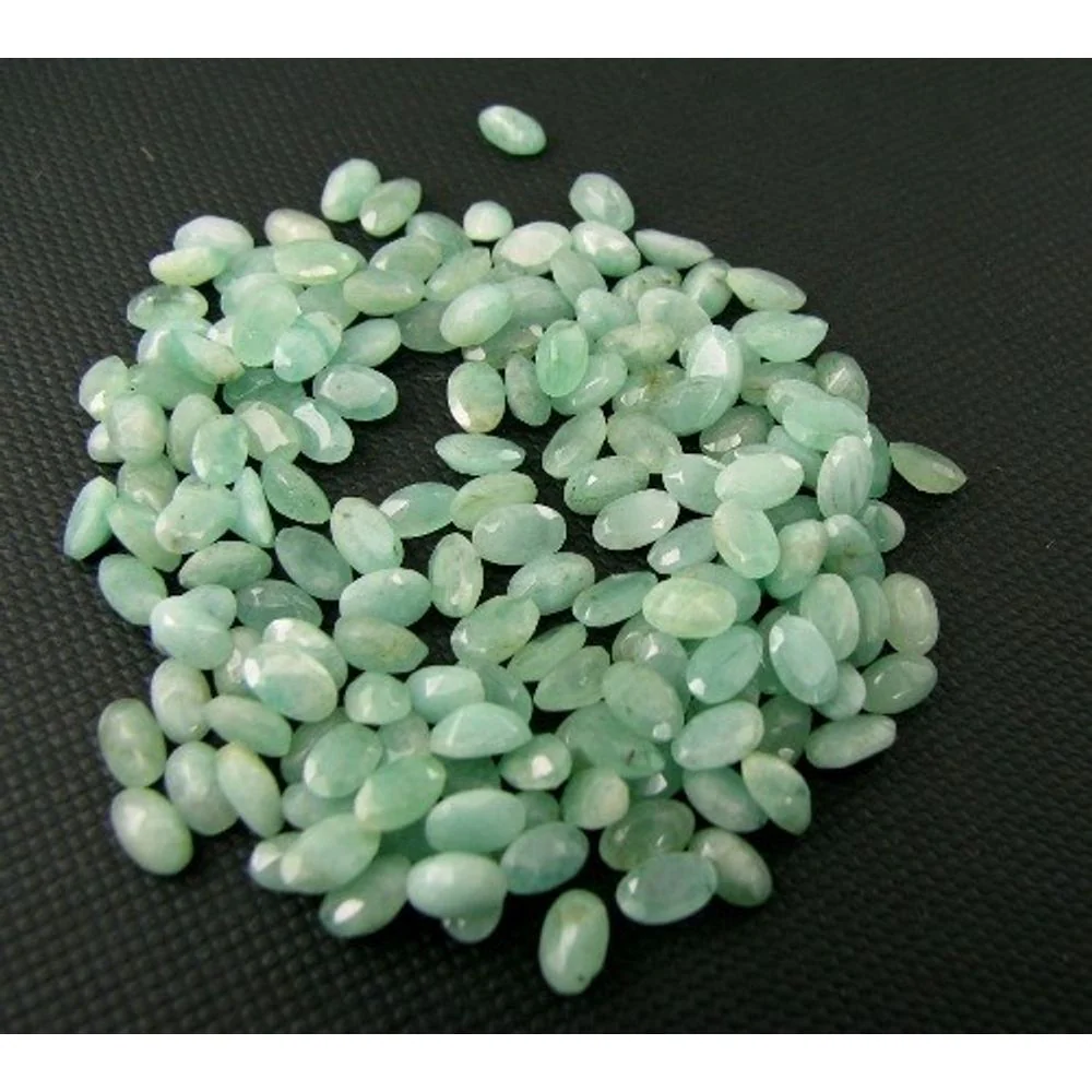 41.5Ct 158pc Lot 5X3mm Natural Emerald Oval Faceted Gemstones Wholesale Parcel - Image 2