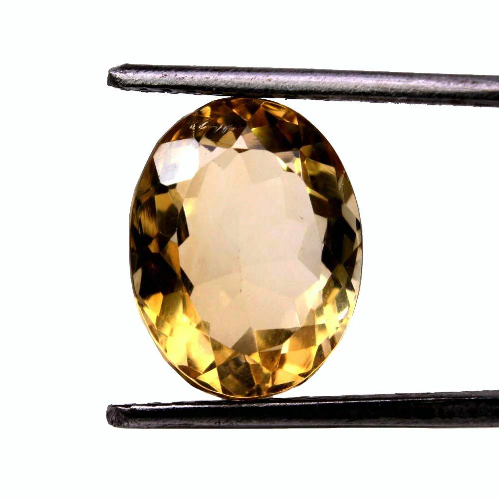 5.2Ct Natural Yellow Citrine (Sunella) Oval Cut Rashi Gemstone - Image 3