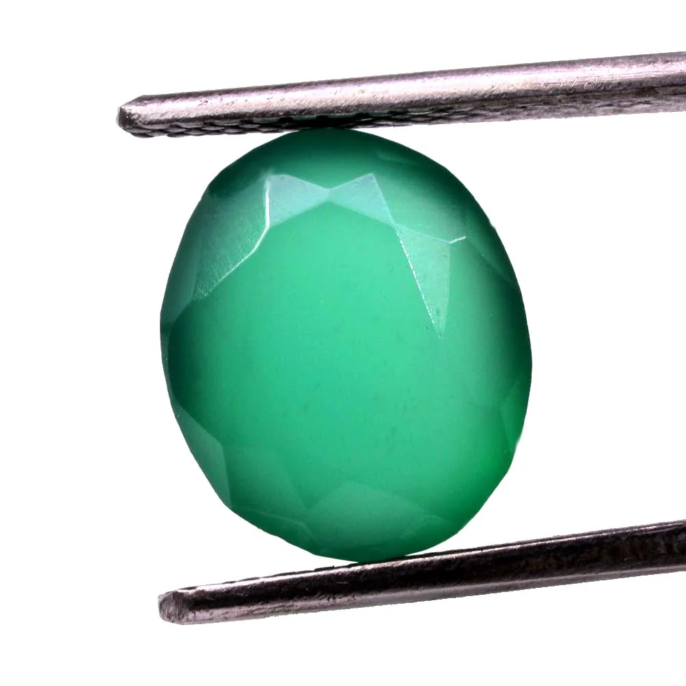 5.4Ct Natural Green Onyx Oval Cut Gemstone - Image 2