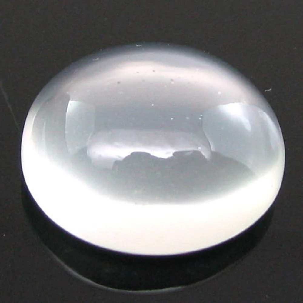 5.5Ct Natural Moonstone Oval Cloudy white/Grey Gemstone