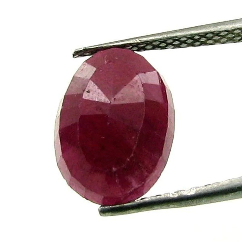 5.5Ct Natural Ruby (Manik) Oval Cut Sun Planet Gemstone - Image 4