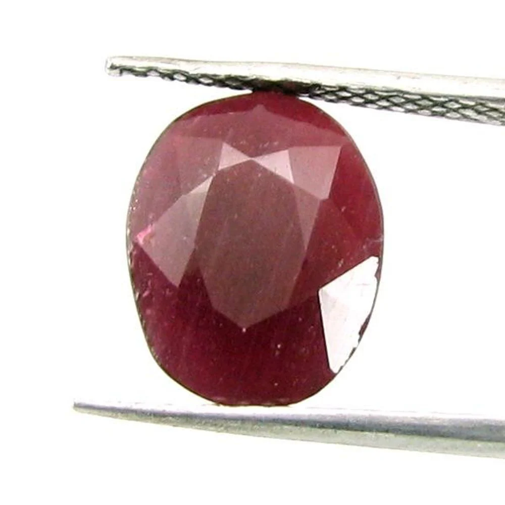 5.5Ct Natural Ruby Purplish Red Oval Cut Gemstone - Image 2