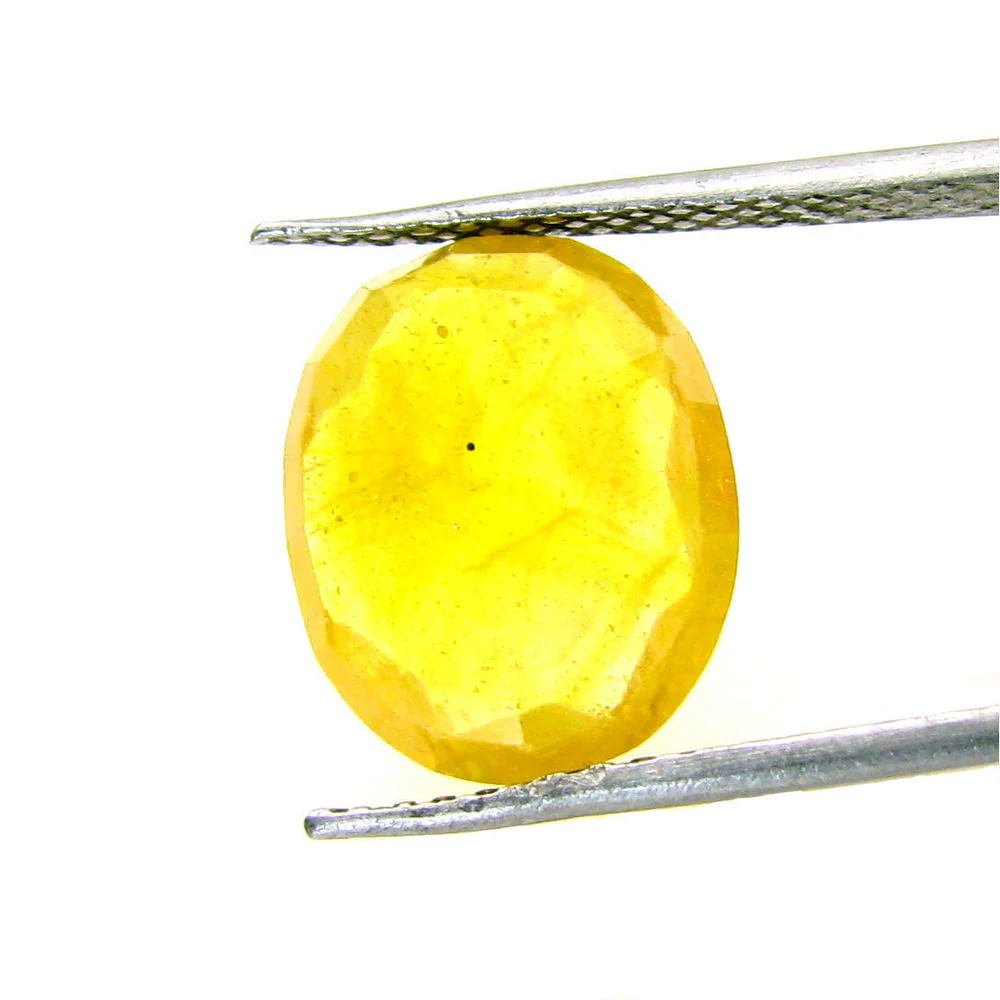 5.9Ct Natural Yellow Sapphire (Pukhraj) Oval Cut Gemstone - Image 3