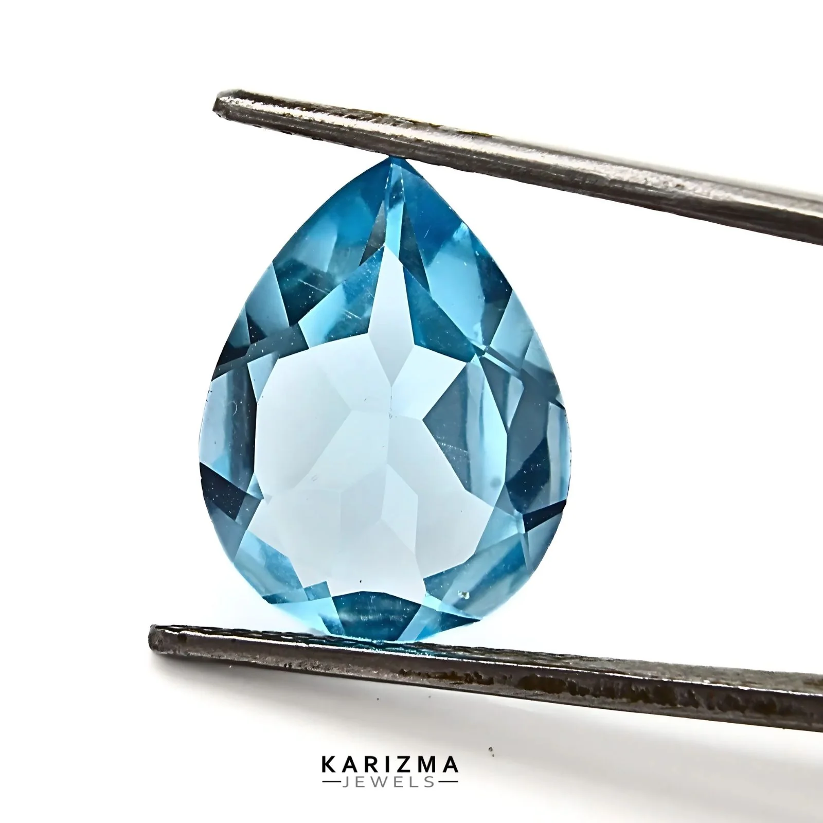 6.5Ct Natural Blue Topaz High Clarity Jewelry Stone