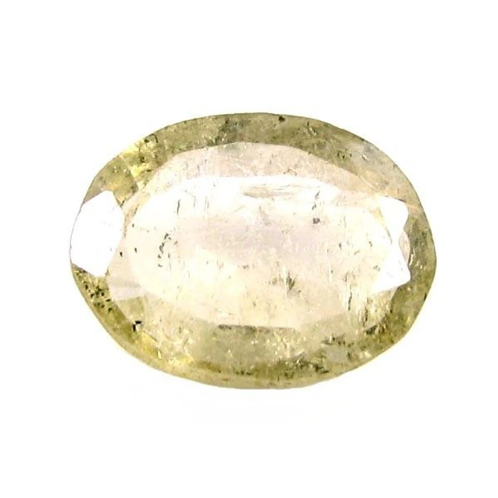 7.1Ct Natural White Topaz Oval Faceted Gemstone