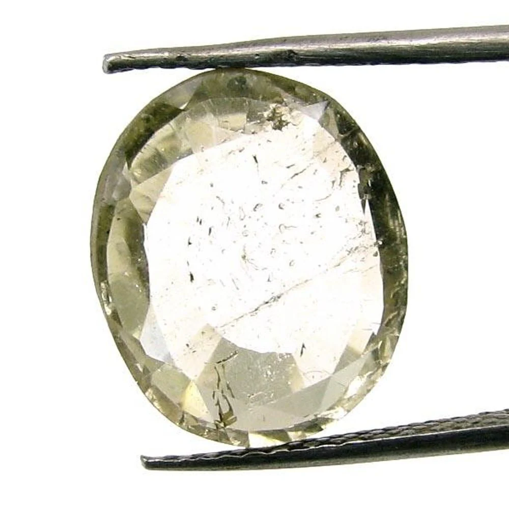 7.4Ct Natural White Topaz Oval Faceted Gemstone - Image 2