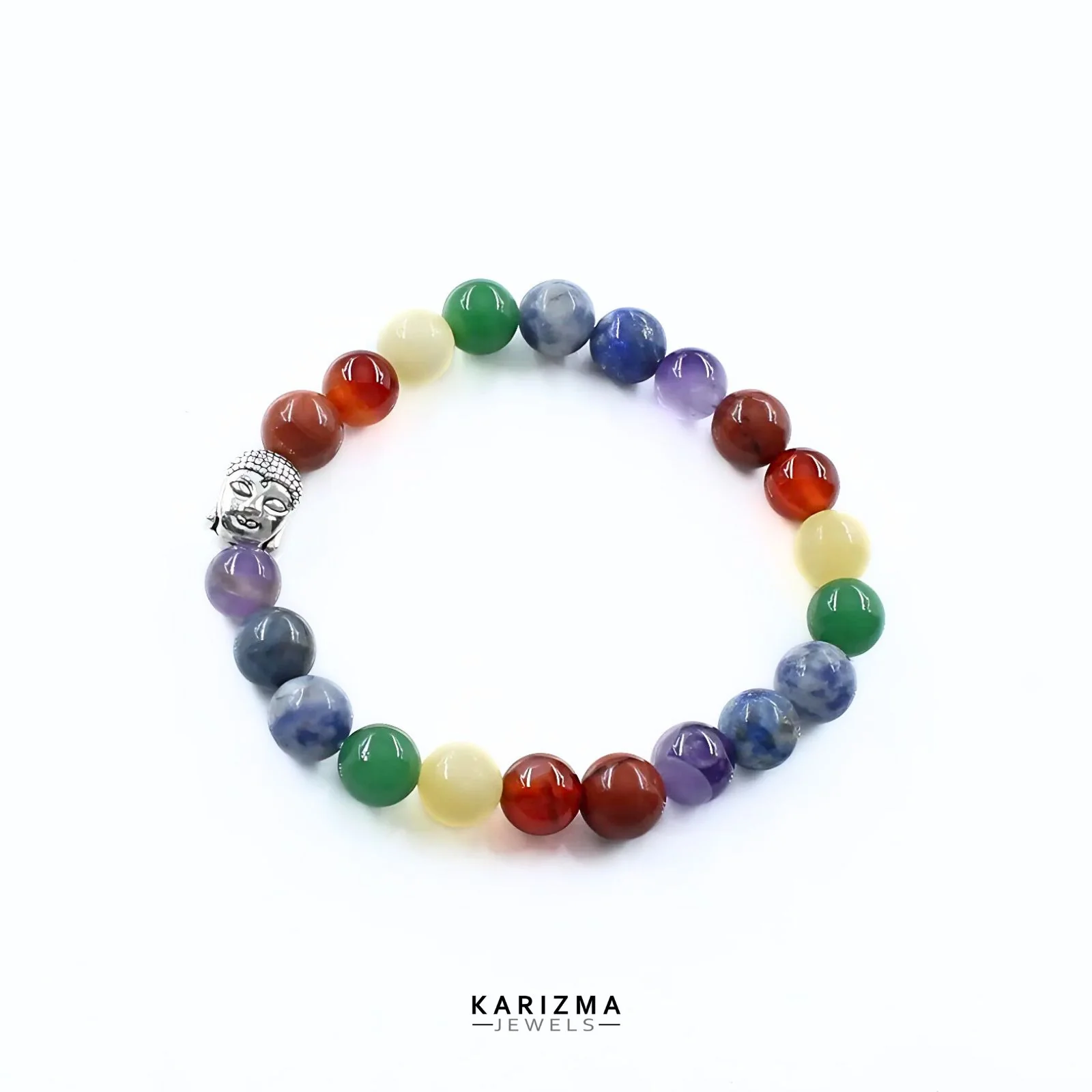 7 Chakras Reiki Healing Crystal Beads Bracelet - Image 5