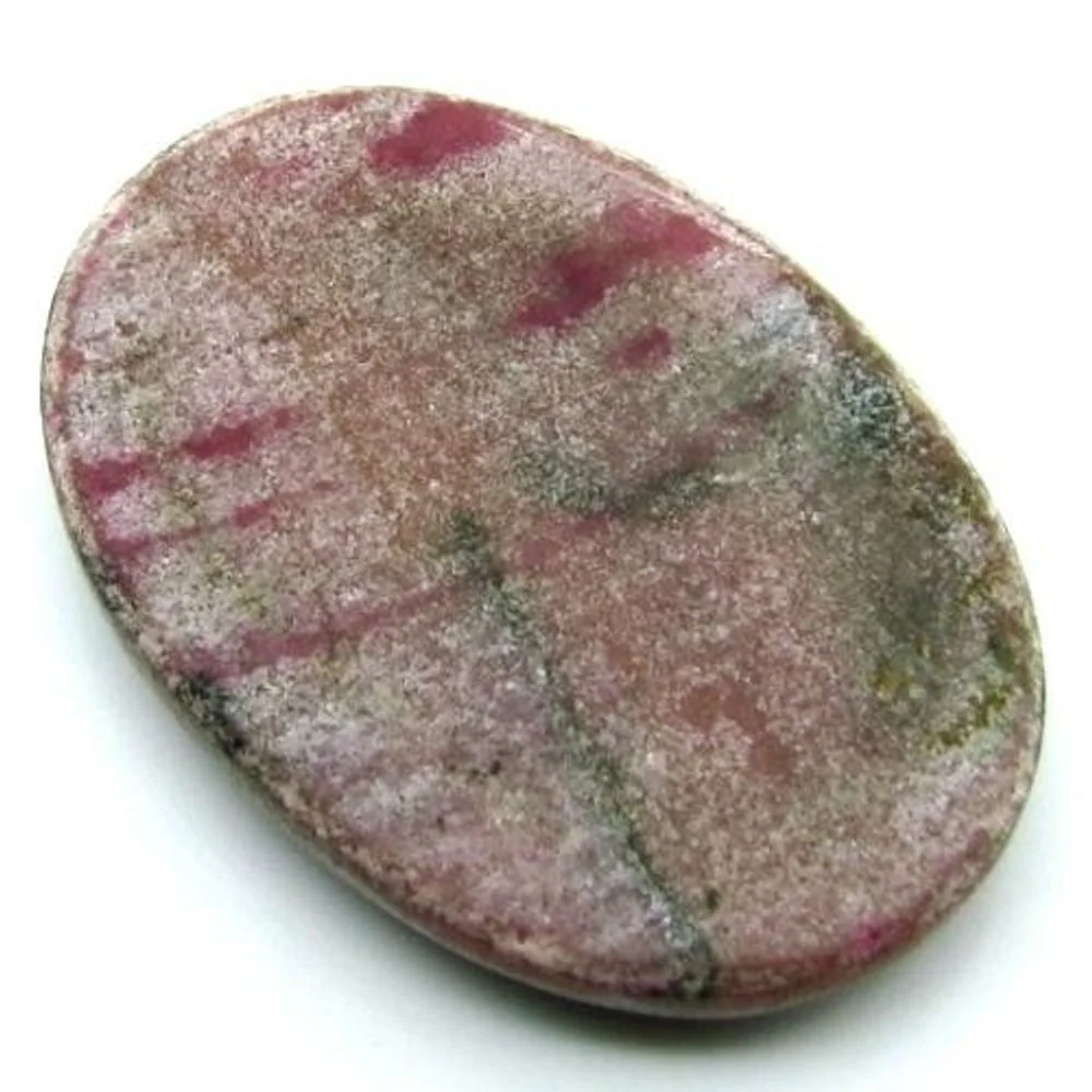 70.8Ct Natural Picture Rhodonite Gemstone – Pink Black Pattern Stone - Image 3