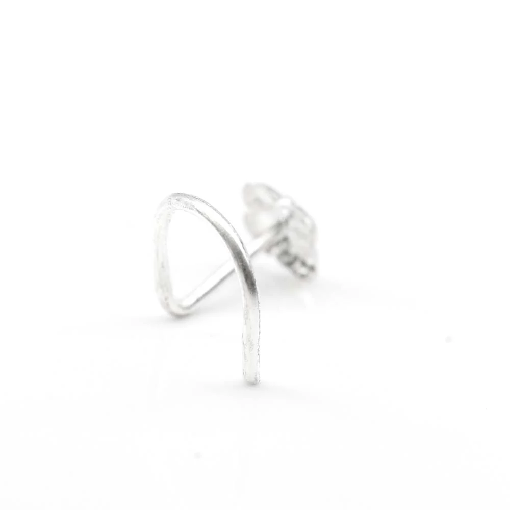Petal Flower Bubble Cluster Silver Nose Piercing - Image 3