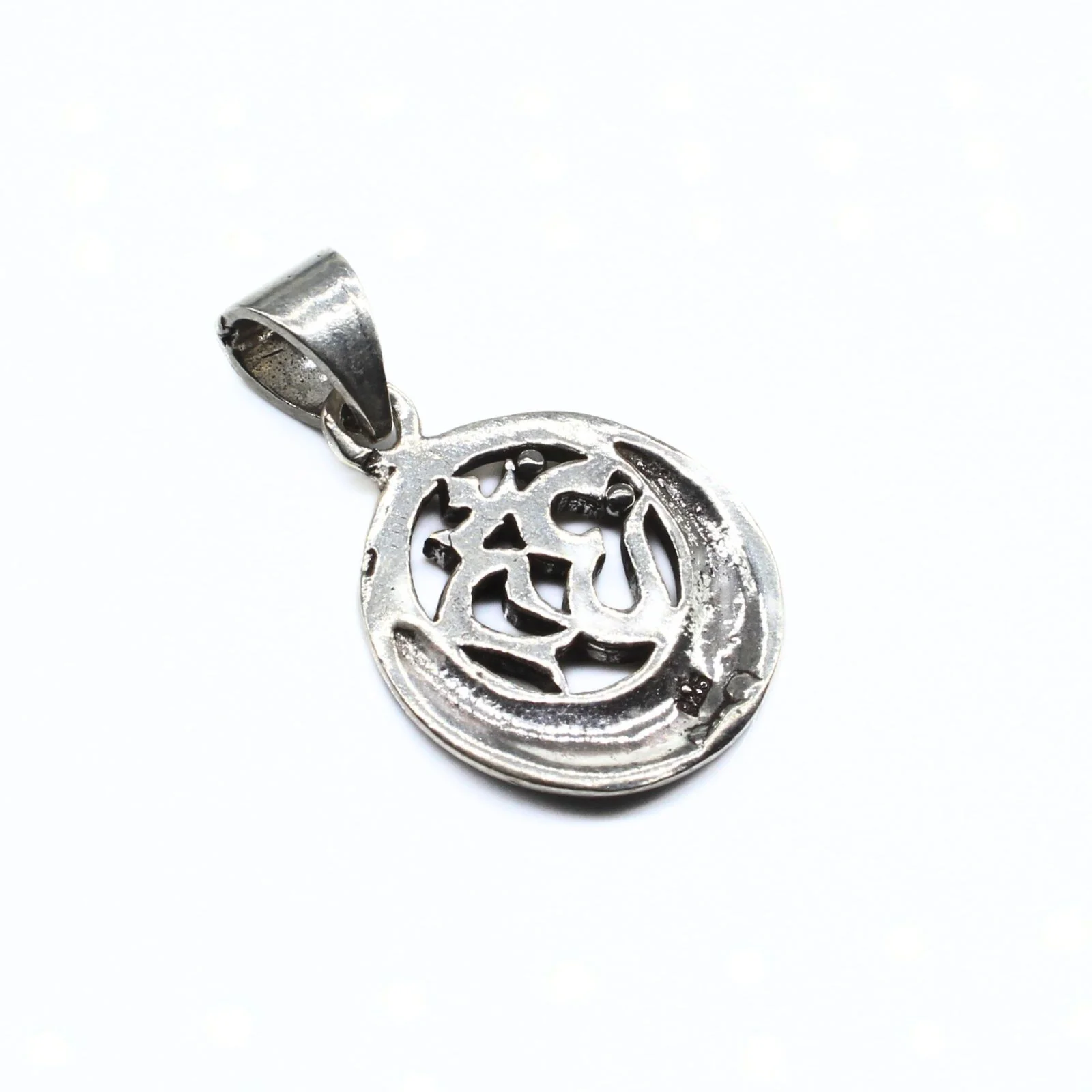 925 Real Silver Om Religious handmade unisex Pendant - Image 5