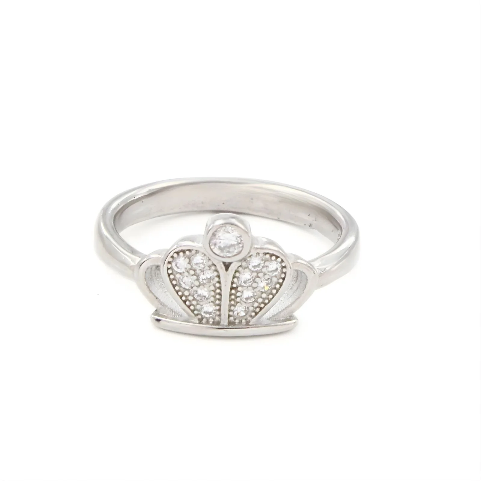 925 Real Silver White CZ Royal Look Princess Ring - Image 3
