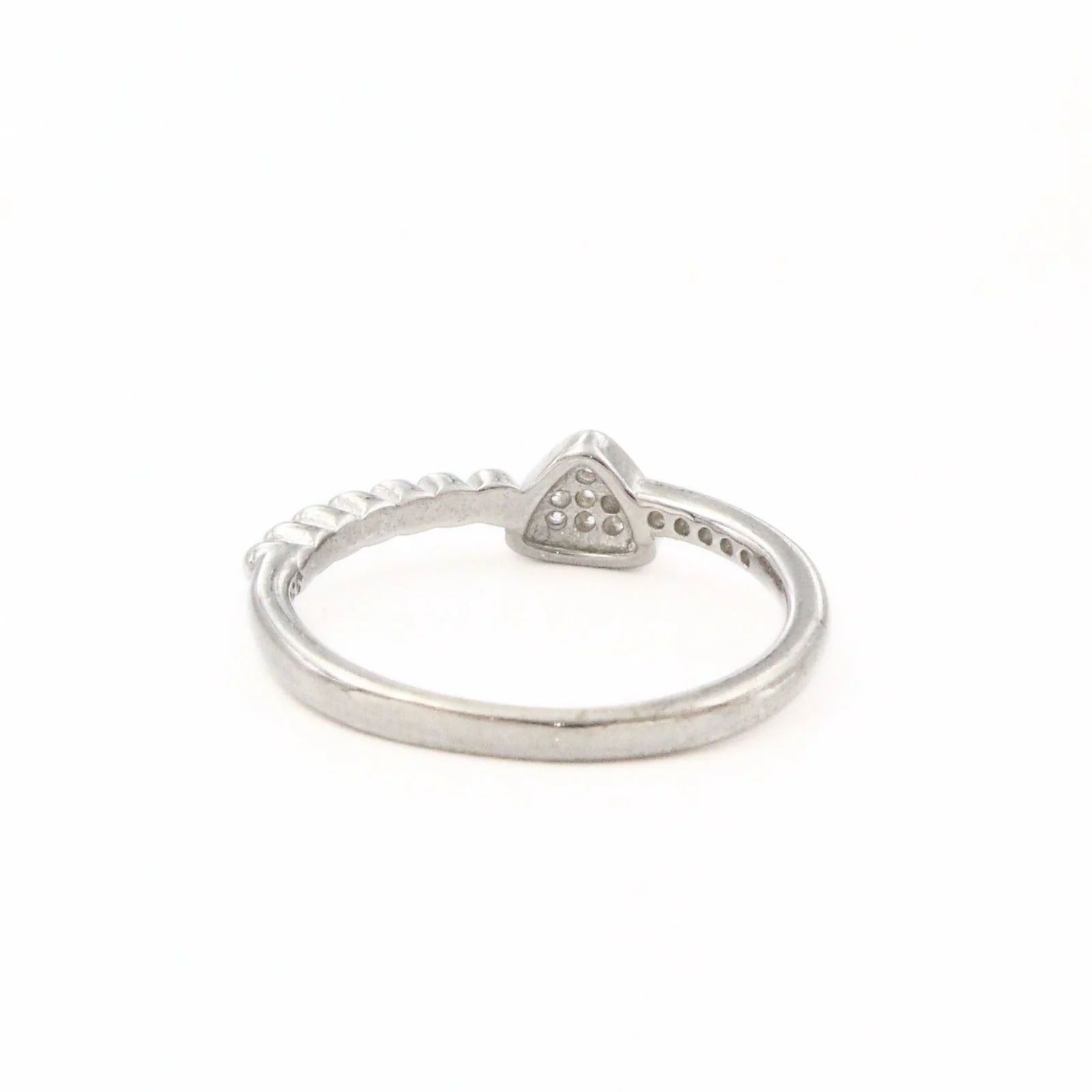 925 Real Silver White CZ Skinny Aurora Shine Mini Ring - Image 4