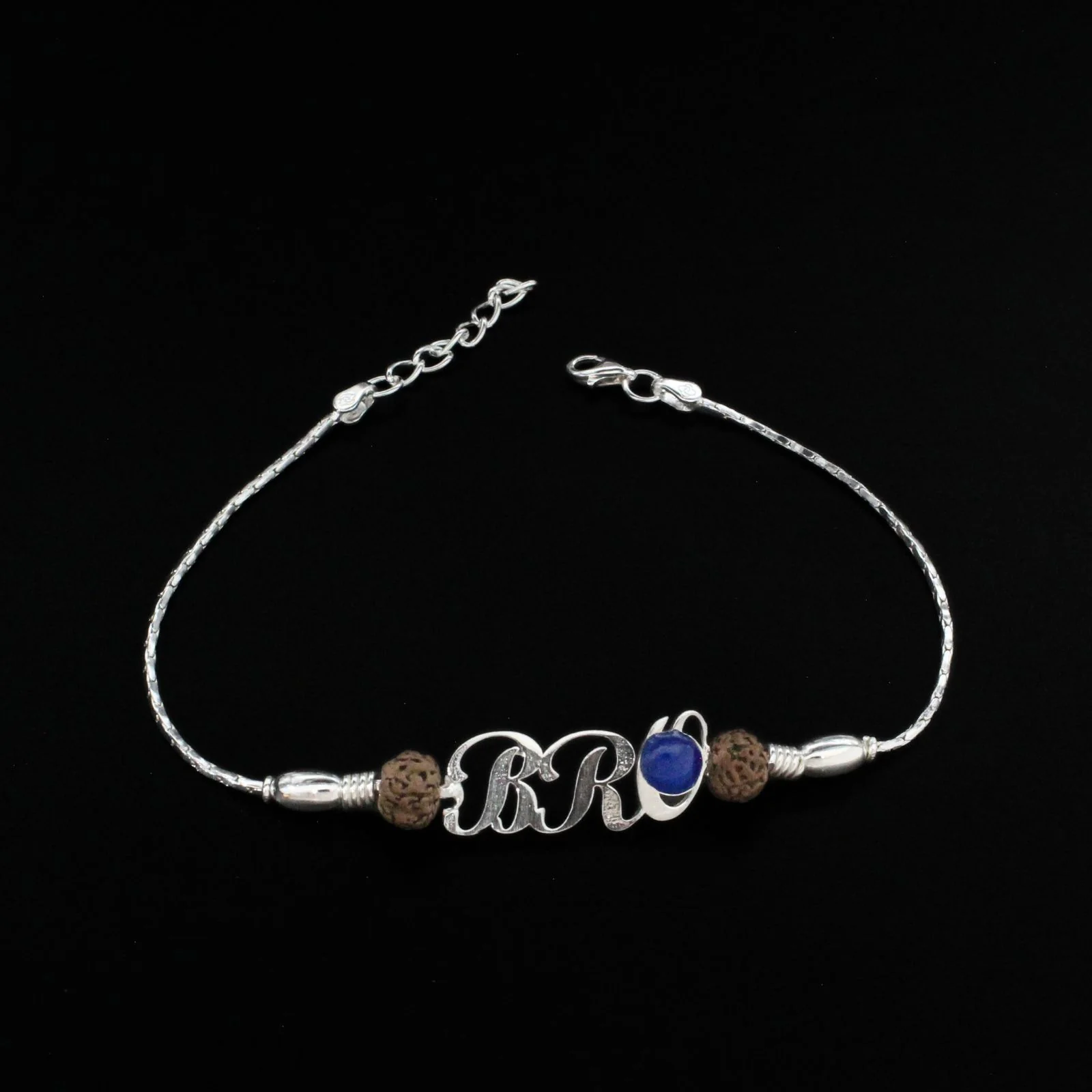 925 Real Sterling Silver Bracelet Bro Rakhi 8" - Image 3