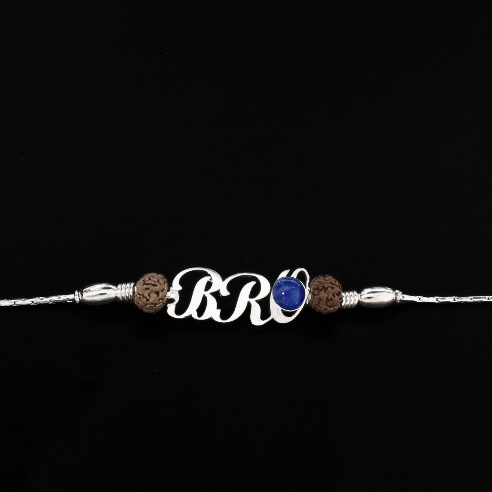 925 Real Sterling Silver Bracelet Bro Rakhi 8" - Image 4