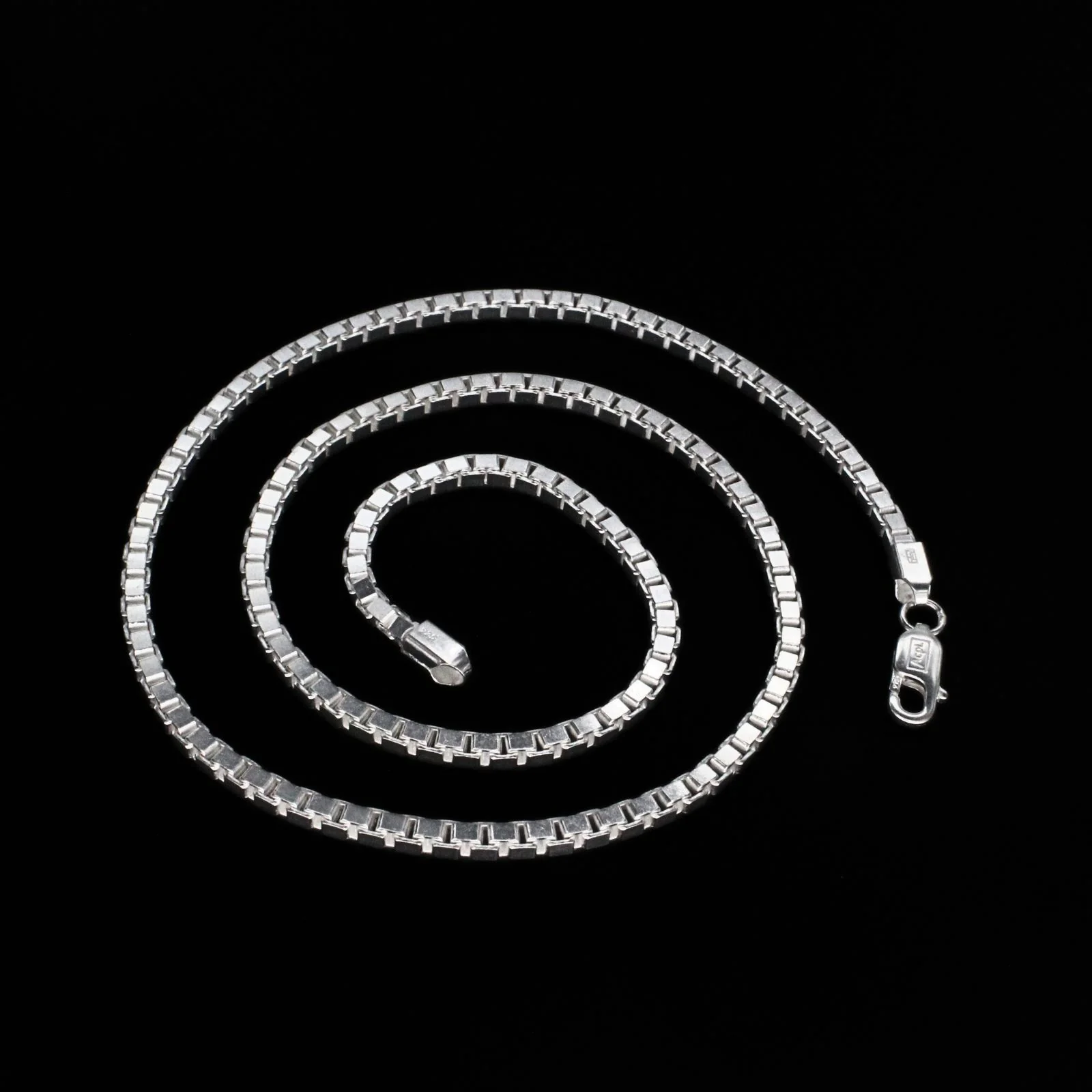 925 Real Sterling Silver Venetian design Neck Chain 20" - Image 2