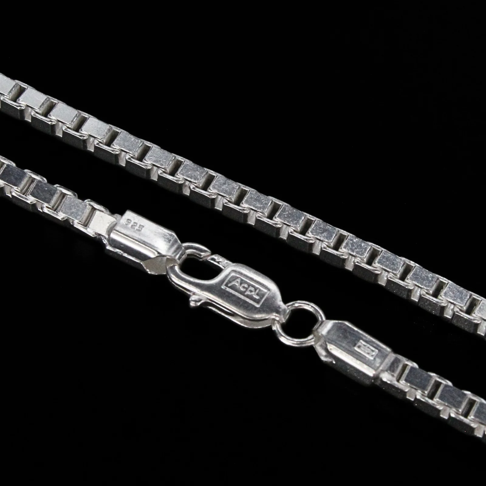 925 Real Sterling Silver Venetian design Neck Chain 20" - Image 3