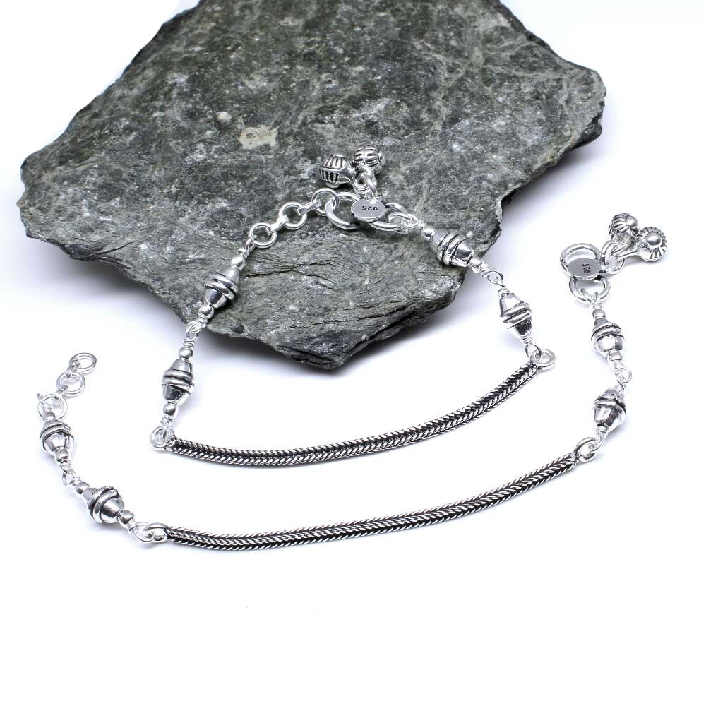 925 Silver Jewelry Kids Anklets Ankle chain foot baby Bracelet 6.5 in
