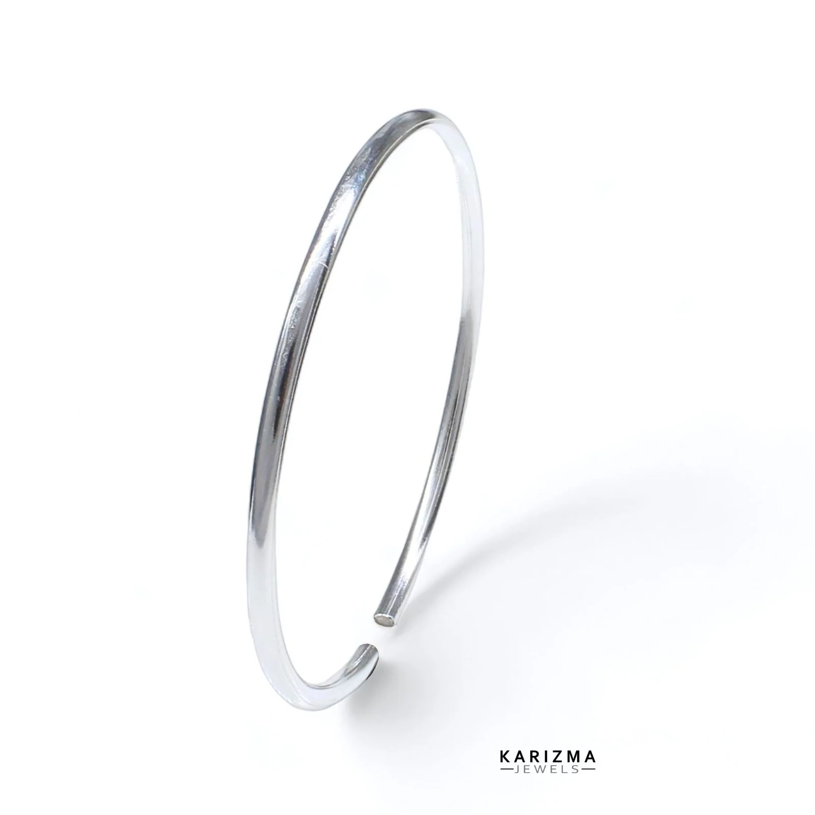 925 Sterling Silver cuff kada Unisex Adjustable Bangle Bracelet - Image 2