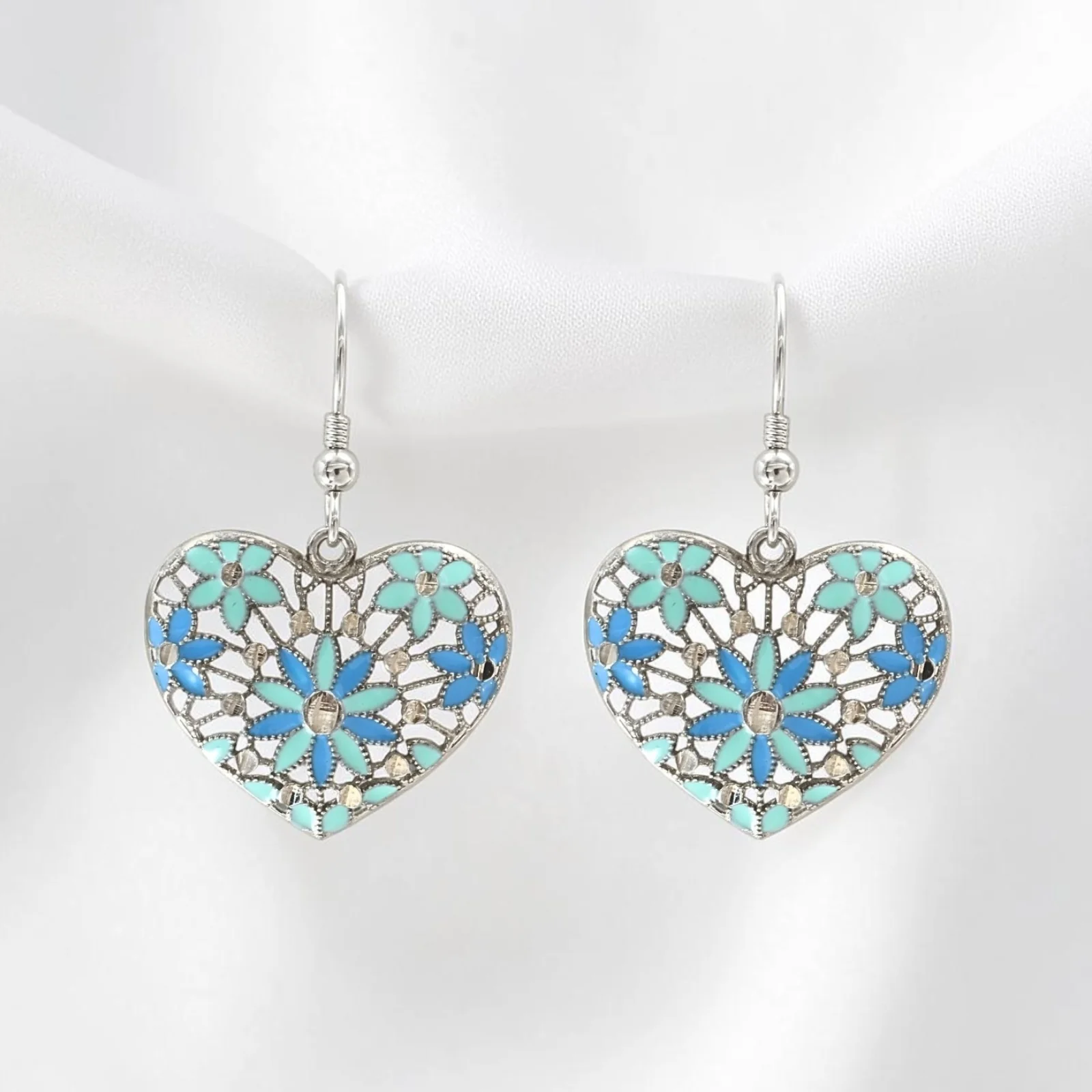 925 Sterling Silver Love Drops Earrings - Image 2